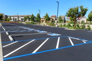 Asphalt line striping